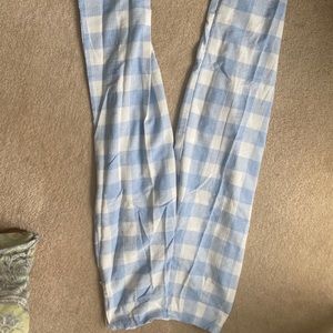 Plaid straight leg pants